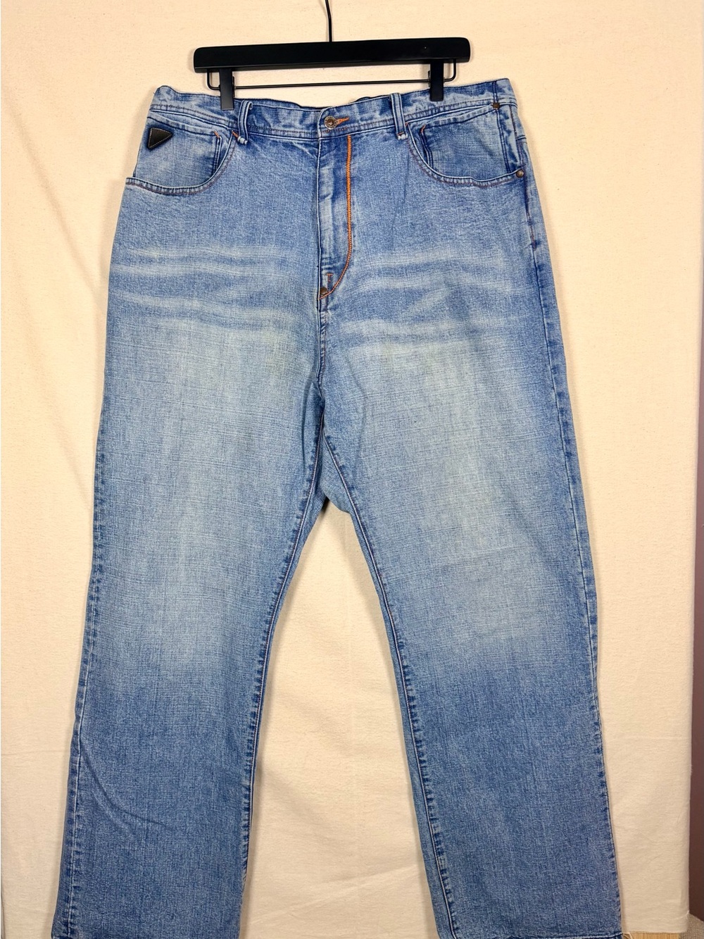 Vintage Akademiks Faded Light Blue Relaxed Fit Men's Jeans